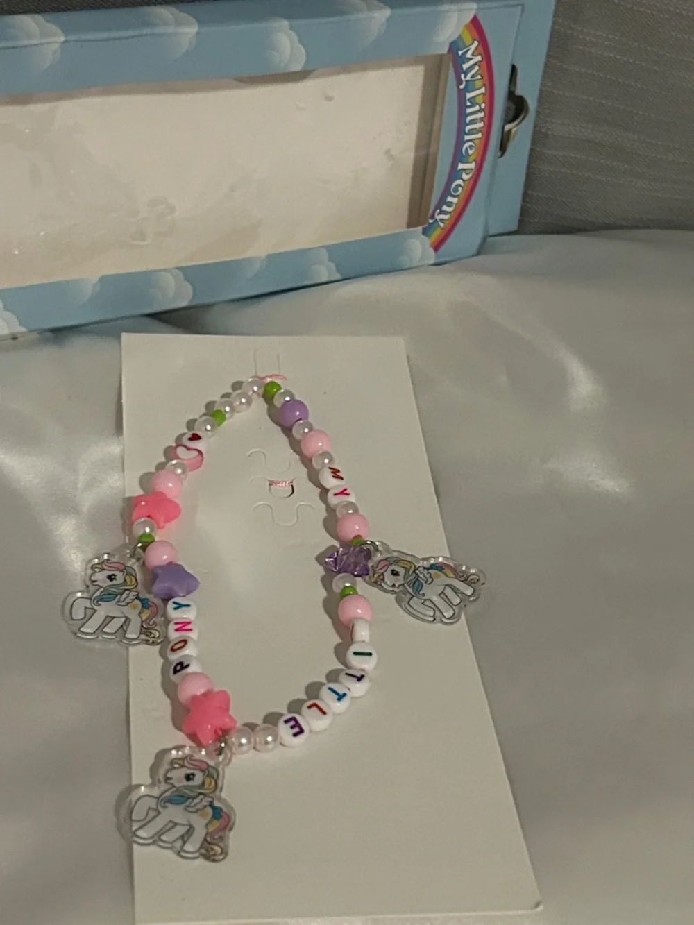 NWT My Little Pony Beaded Phone Strap Accessory NEW! Pegasus Charms